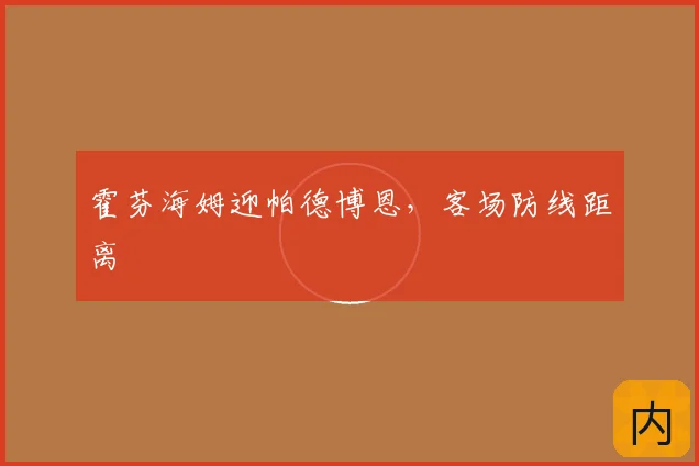 霍芬海姆迎帕德博恩，客场防线距离